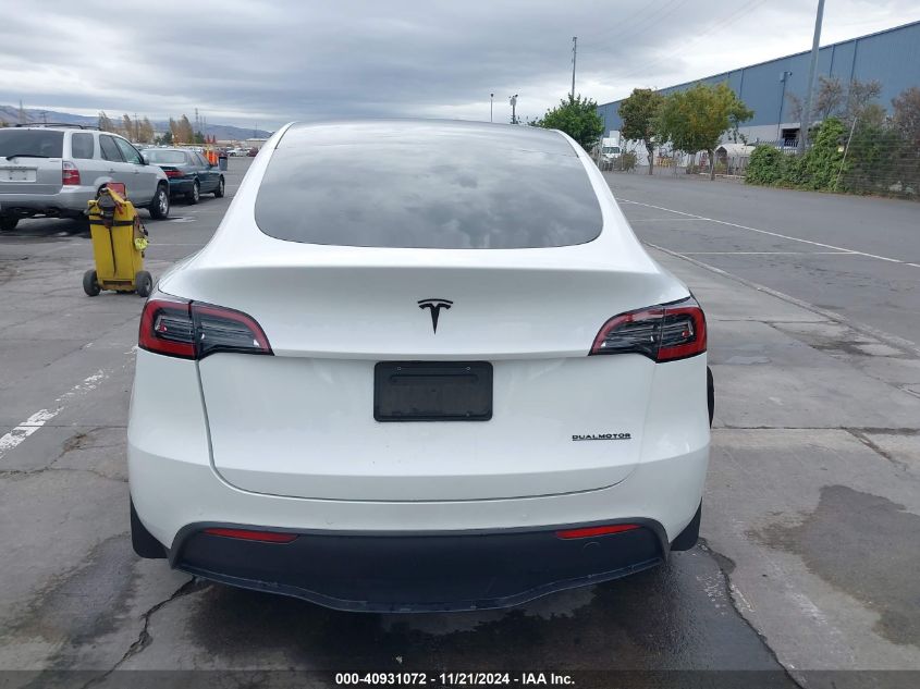 2021 Tesla Model Y Long Range Dual Motor All-Wheel Drive VIN: 5YJYGAEE7MF252022 Lot: 40931072