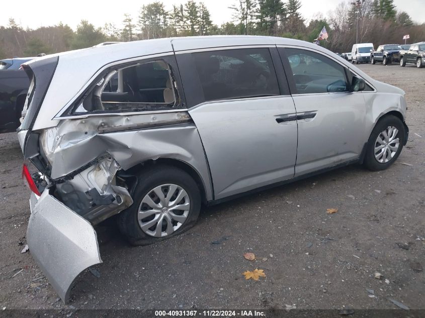 2011 Honda Odyssey Lx VIN: 5FNRL5H29BB010256 Lot: 40931367