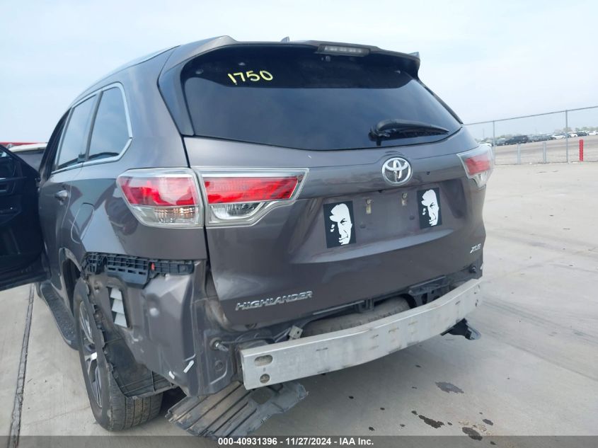 VIN 5TDKKRFH9GS125591 2016 Toyota Highlander, Xle V6 no.17