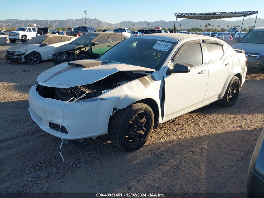 Vin: 1c3cdzab0dn541729, lot: 41421173, dodge avenger se 20132