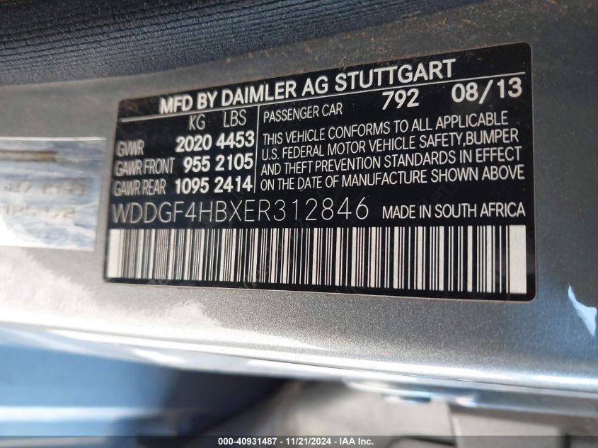 VIN WDDGF4HBXER312846 2014 Mercedes-Benz C 250, Lux... no.9