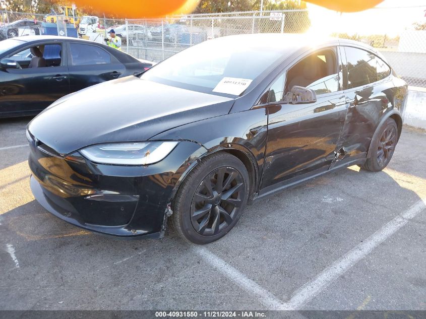 2022 Tesla Model X Dual Motor All-Wheel Drive VIN: 7SAXCBE5XNF335266 Lot: 40931550