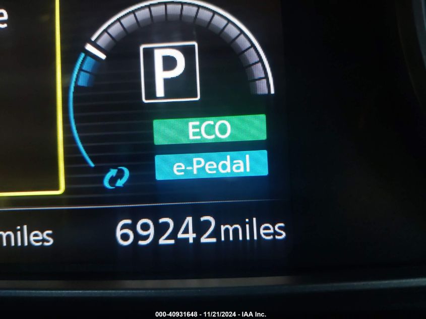 2019 NISSAN LEAF SV - 1N4AZ1CP9KC307604