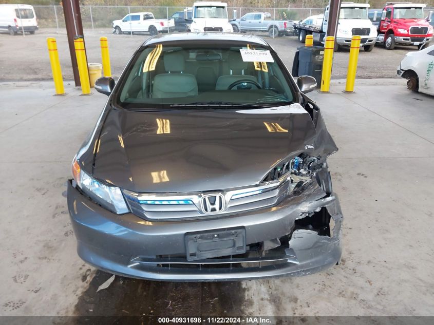 2012 Honda Civic Hybrid VIN: JHMFB4F2XCS008456 Lot: 40931698