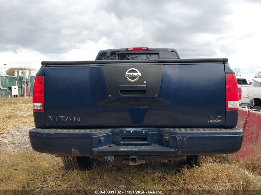 2007 Nissan Titan Xe VIN: 1N6AA07B17N226728 Lot: 40931702