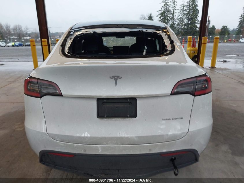 2021 Tesla Model Y Long Range Dual Motor All-Wheel Drive VIN: 5YJYGDEE6MF117891 Lot: 40931796