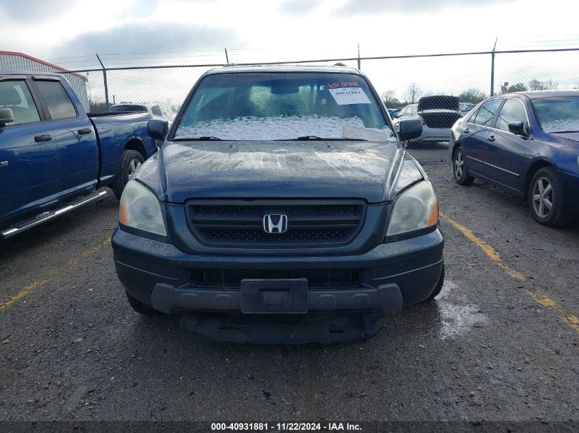 2005 Honda Pilot Ex-L VIN: 5FNYF18535B053100 Lot: 40931881