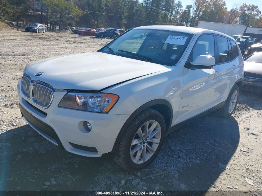 2013 BMW X3 xDrive28I VIN: 5UXWX9C59D0D02699 Lot: 40936375