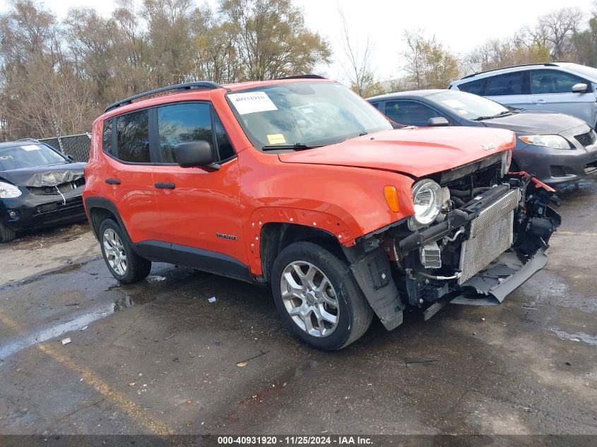 VIN ZACCJBABXJPJ55671 2018 Jeep Renegade, Sport 4X4 no.1