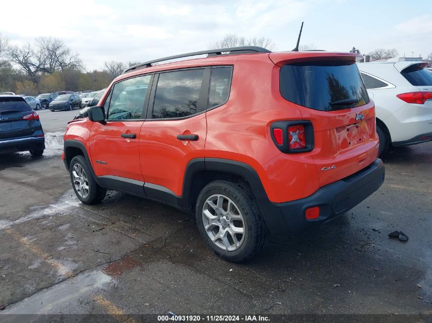 VIN ZACCJBABXJPJ55671 2018 Jeep Renegade, Sport 4X4 no.3