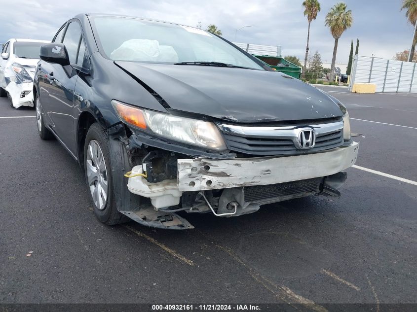 2012 Honda Civic Lx VIN: 2HGFB2F58CH595684 Lot: 40932161