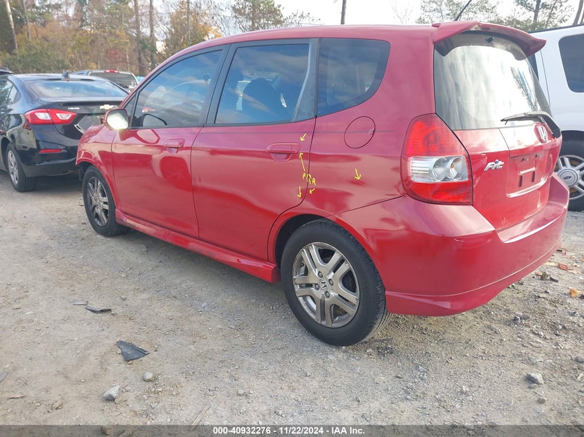 2008 HONDA FIT VIN: JHMGD38678S015641