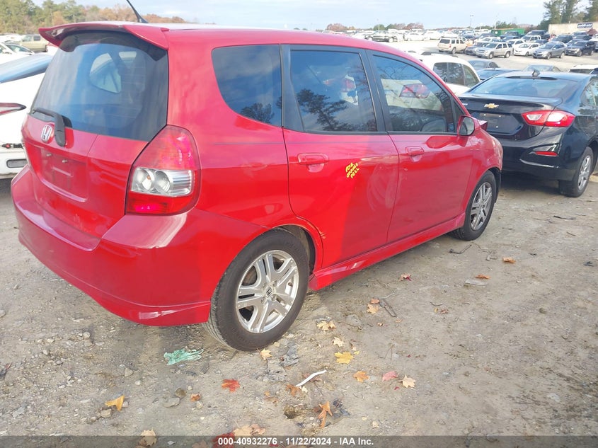 2008 HONDA FIT VIN: JHMGD38678S015641