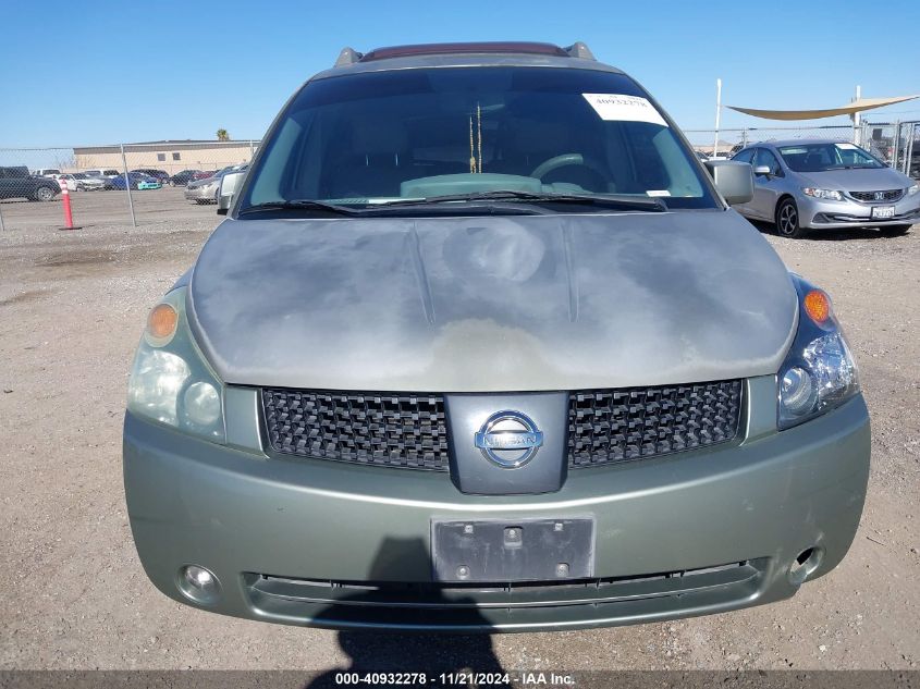 2005 Nissan Quest 3.5 Se VIN: 5N1BV28U65N129377 Lot: 40932278