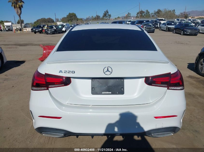 2020 Mercedes-Benz A 220 VIN: W1K3G4EB5LW042908 Lot: 40932488