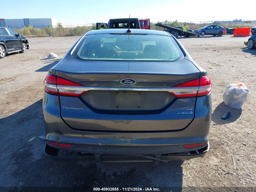 2017 Ford Fusion Hybrid Se VIN: 3FA6P0LU6HR315214 Lot: 40932655