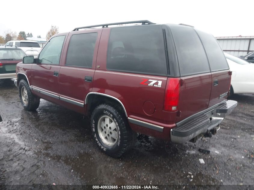 1998 Chevrolet Tahoe Ls VIN: 1GNEK13R1WJ316808 Lot: 40932685