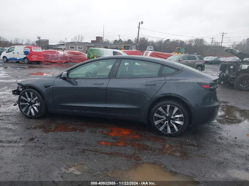 2024 Tesla Model 3 Long Range Dual Motor All-Wheel Drive VIN: 5YJ3E1EBXRF721892 Lot: 40932955