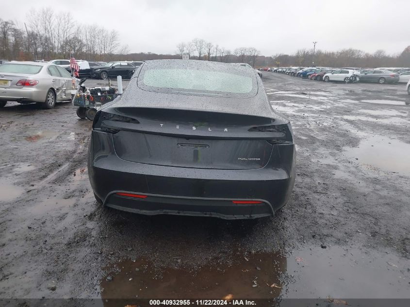 2024 Tesla Model 3 Long Range Dual Motor All-Wheel Drive VIN: 5YJ3E1EBXRF721892 Lot: 40932955