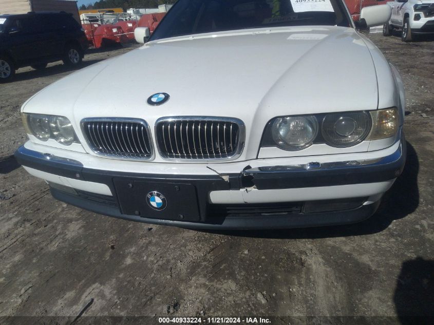 2000 BMW 750Il VIN: WBAGJ0345YDD73937 Lot: 40933224