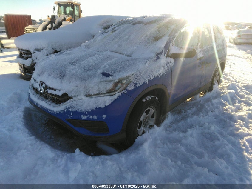Vin: 3czrm3h37gg707639, lot: 41423055, honda cr-v lx 20162