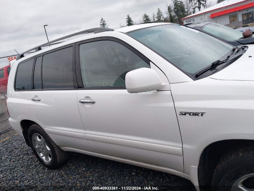 2006 Toyota Highlander Sport V6 VIN: JTEEP21A060179908 Lot: 40933361