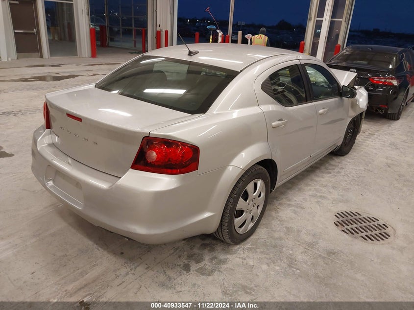 2011 DODGE AVENGER VIN: 1B3BD4FB6BN540196