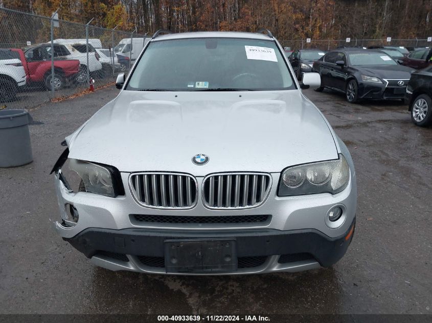 2008 BMW X3 3.0Si VIN: WBXPC93478WJ16574 Lot: 40933639