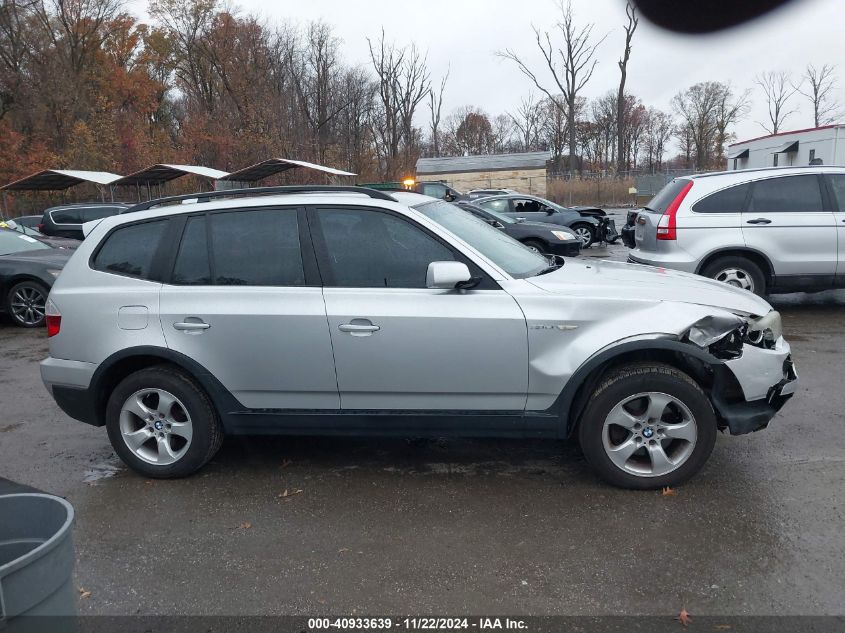 2008 BMW X3 3.0Si VIN: WBXPC93478WJ16574 Lot: 40933639