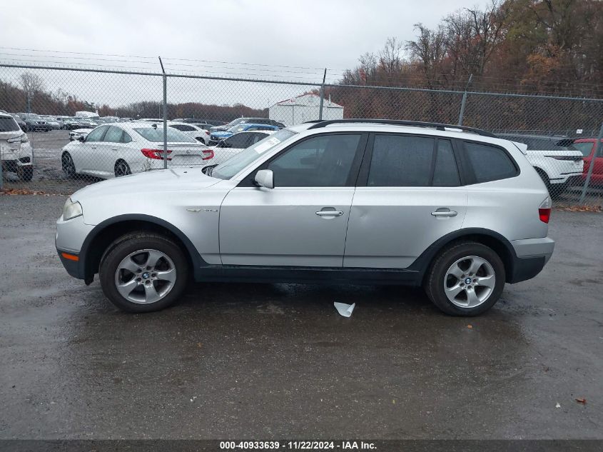 2008 BMW X3 3.0Si VIN: WBXPC93478WJ16574 Lot: 40933639