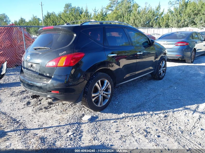 2010 Nissan Murano Le VIN: JN8AZ1MU9AW014625 Lot: 40934240