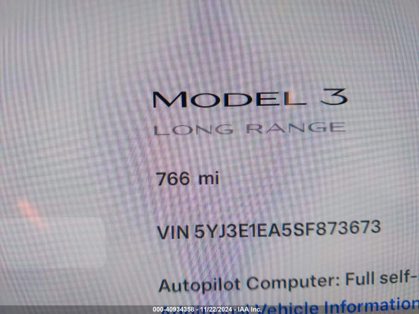 VIN 5YJ3E1EA5SF873673 2025 TESLA MODEL 3 no.16