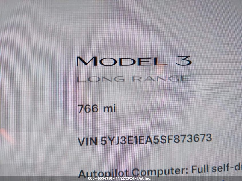 VIN 5YJ3E1EA5SF873673 2025 TESLA MODEL 3 no.7