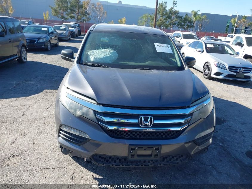 2017 Honda Pilot Lx VIN: 5FNYF5H15HB014856 Lot: 40934880