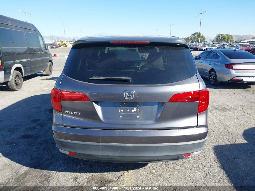 2017 Honda Pilot Lx VIN: 5FNYF5H15HB014856 Lot: 40934880