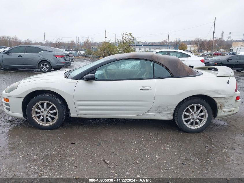 2001 Mitsubishi Eclipse Spyder Gs VIN: 4A3AE45G51E221565 Lot: 40935038