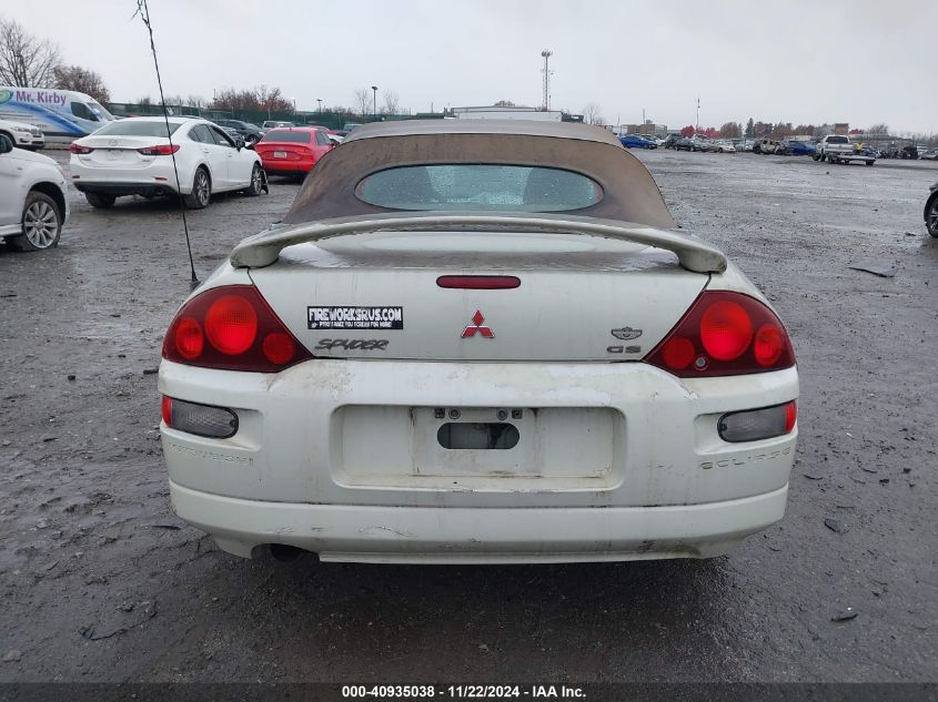 2001 Mitsubishi Eclipse Spyder Gs VIN: 4A3AE45G51E221565 Lot: 40935038