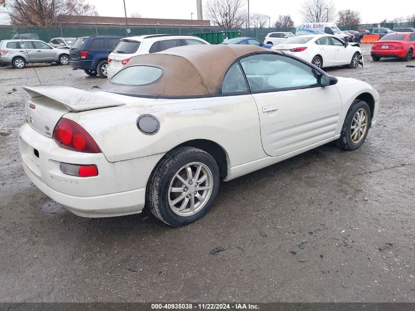 2001 Mitsubishi Eclipse Spyder Gs VIN: 4A3AE45G51E221565 Lot: 40935038