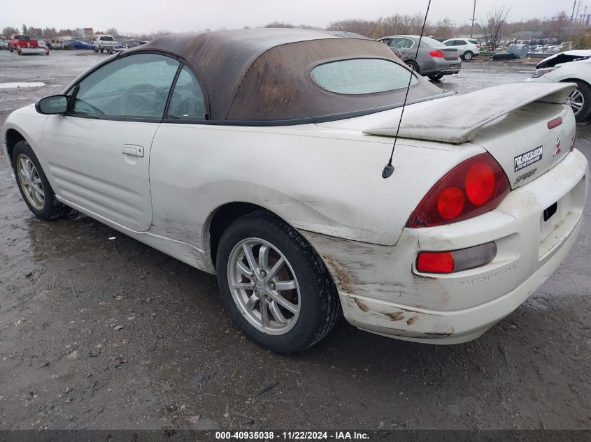 2001 Mitsubishi Eclipse Spyder Gs VIN: 4A3AE45G51E221565 Lot: 40935038