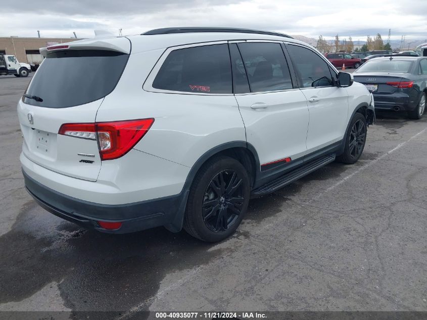 2021 Honda Pilot 2Wd Special Edition VIN: 5FNYF5H27MB016028 Lot: 40935077