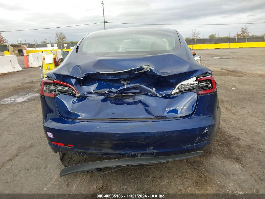 2022 Tesla Model 3 Long Range Dual Motor All-Wheel Drive VIN: 5YJ3E1EB0NF165151 Lot: 40935186