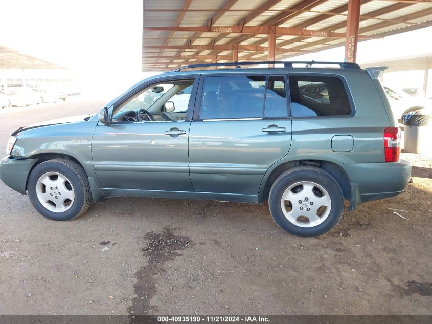 2004 Toyota Highlander Limited V6 VIN: JTEEP21A040020268 Lot: 40935190