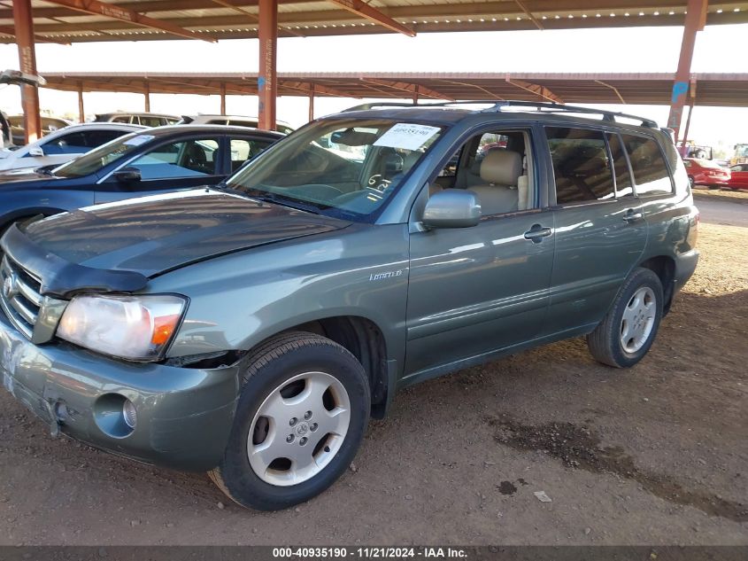 2004 Toyota Highlander Limited V6 VIN: JTEEP21A040020268 Lot: 40935190