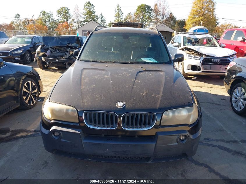 2005 BMW X3 3.0I VIN: WBXPA93465WD10923 Lot: 40935426