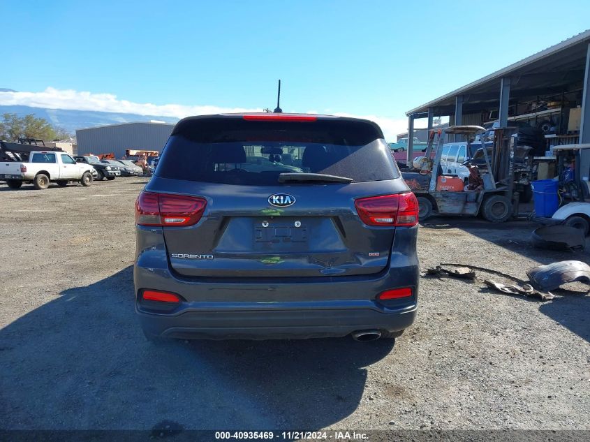 2019 Kia Sorento 2.4L Lx VIN: 5XYPG4A39KG556332 Lot: 40935469