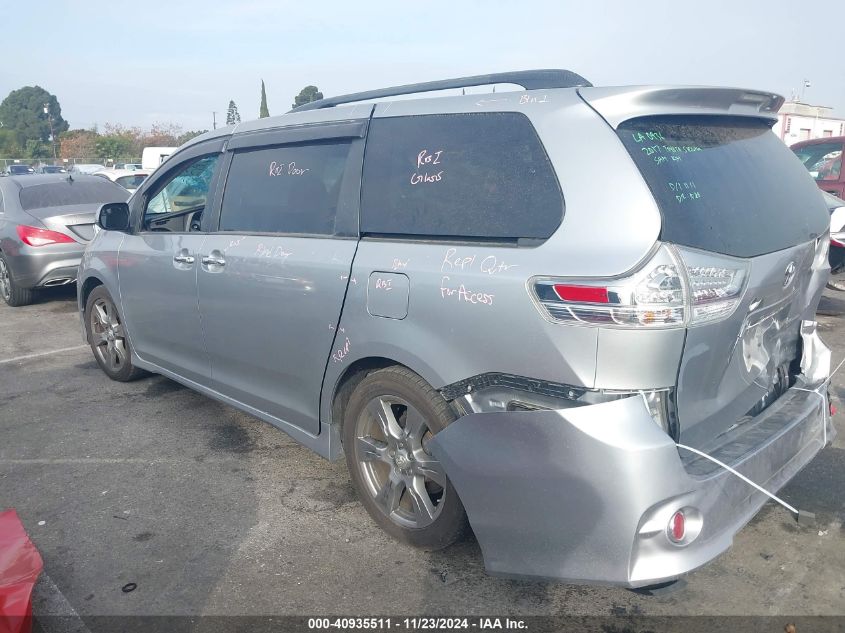 2017 Toyota Sienna Se 8 Passenger VIN: 5TDXZ3DC9HS850518 Lot: 40935511