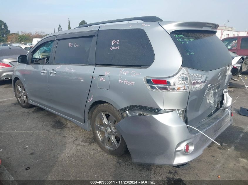 2017 Toyota Sienna Se 8 Passenger VIN: 5TDXZ3DC9HS850518 Lot: 40935511