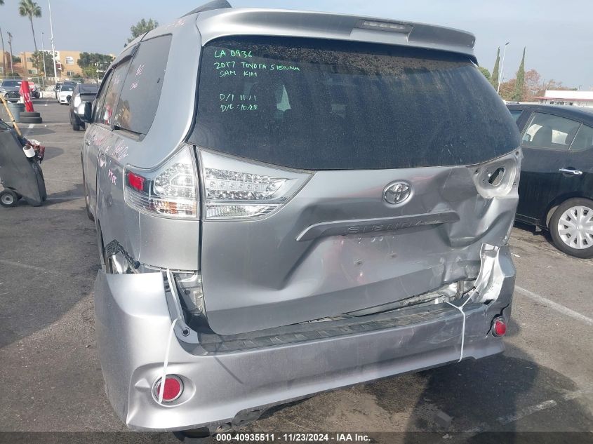 2017 TOYOTA SIENNA SE 8 PASSENGER - 5TDXZ3DC9HS850518