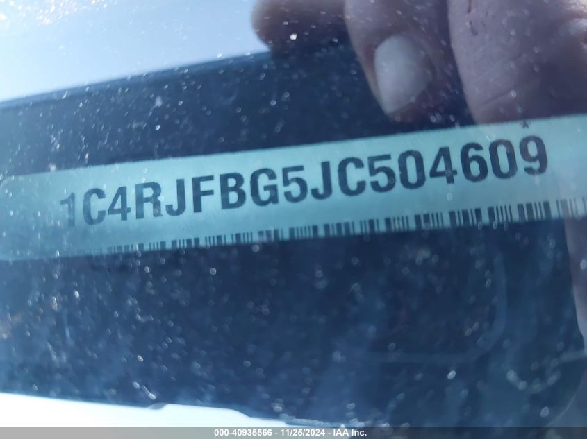 2018 JEEP GRAND CHEROKEE LIMITED 4X4 - 1C4RJFBG5JC504609