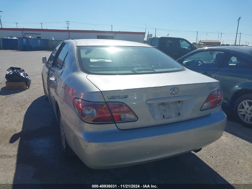 2004 Lexus Es 330 VIN: JTHBA30G245034257 Lot: 40936031